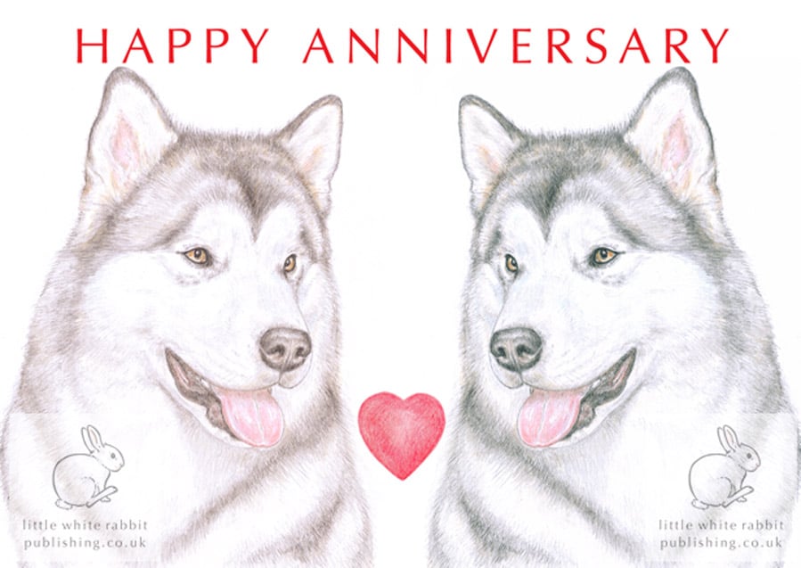 Alaskan Malamute - Anniversary Card