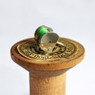 Cotton reel brooch, silver cotton reel, sewing brooch or cufflink
