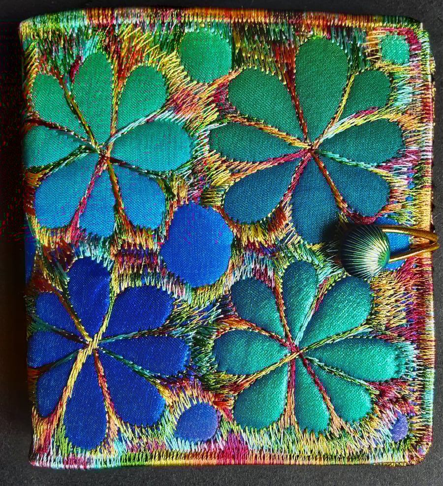 Sewing Needle Case with Free Machine Embroidery 