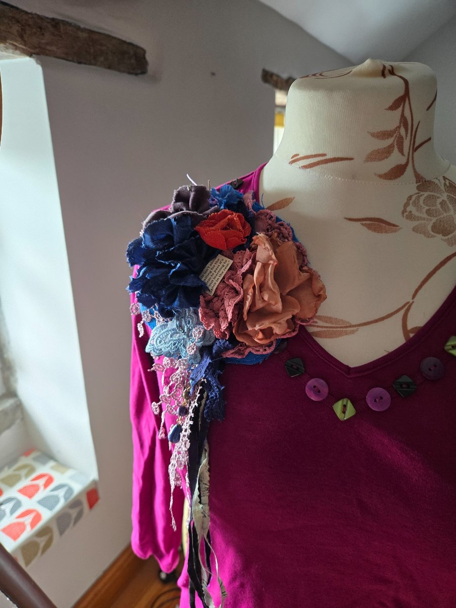 Quirky, one of a kind corsage, brooch