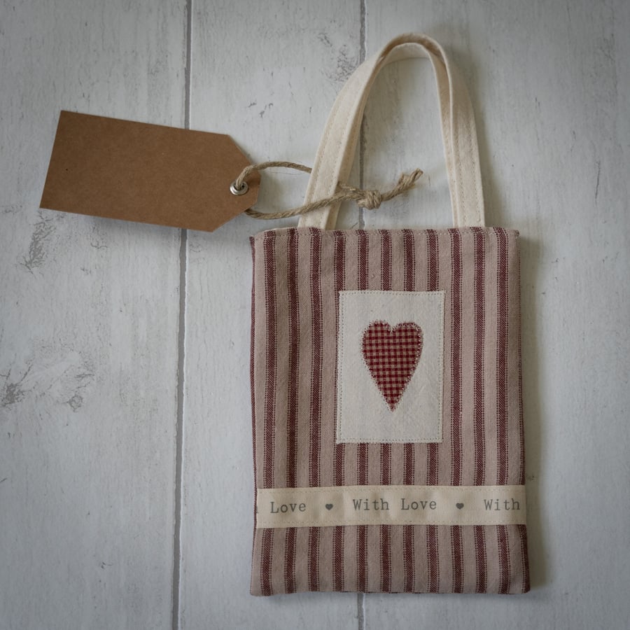  Heart Gift Bag "With Love" Valentines Day