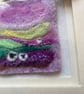 Needle felt picture and matching brooche moorland scene with sheep and heather  - Image 6