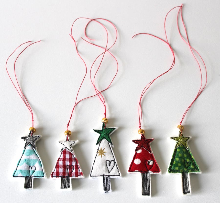 Christmas Tree Parcel Toppers - Pack of 5