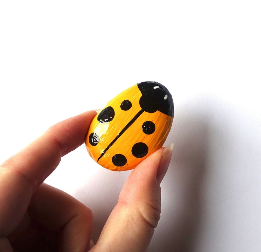 Yellow Ladybird Stone - MADE TO ORDER