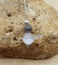 Minimalist selenite sphere pendant necklace - Image 2