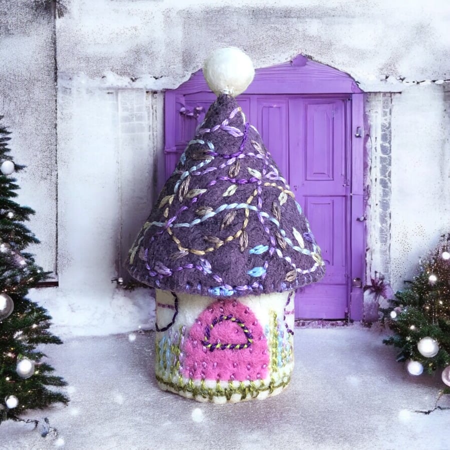 Christmas Fairy House Tiny Cottage for the Tooth Fairy
