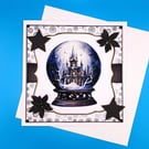 Gothic Christmas Card, Goth, Large, Handmade