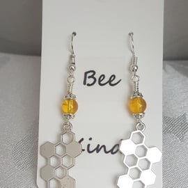 Gorgeous Honeycomb Dangly Earrings.