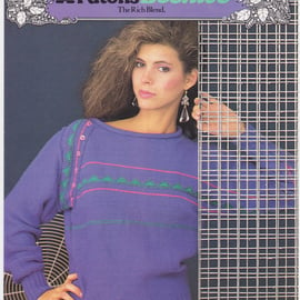 Vintage Knitting Pattern B7322: from Patons, Asymmetric Sleeved Sweater