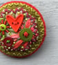 Hand Embroidered Heart Brooch - Image 4