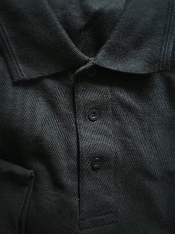 Black long sleeve polo shirt, free shipping, choice L, XL