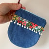 Liberty print and denim purse
