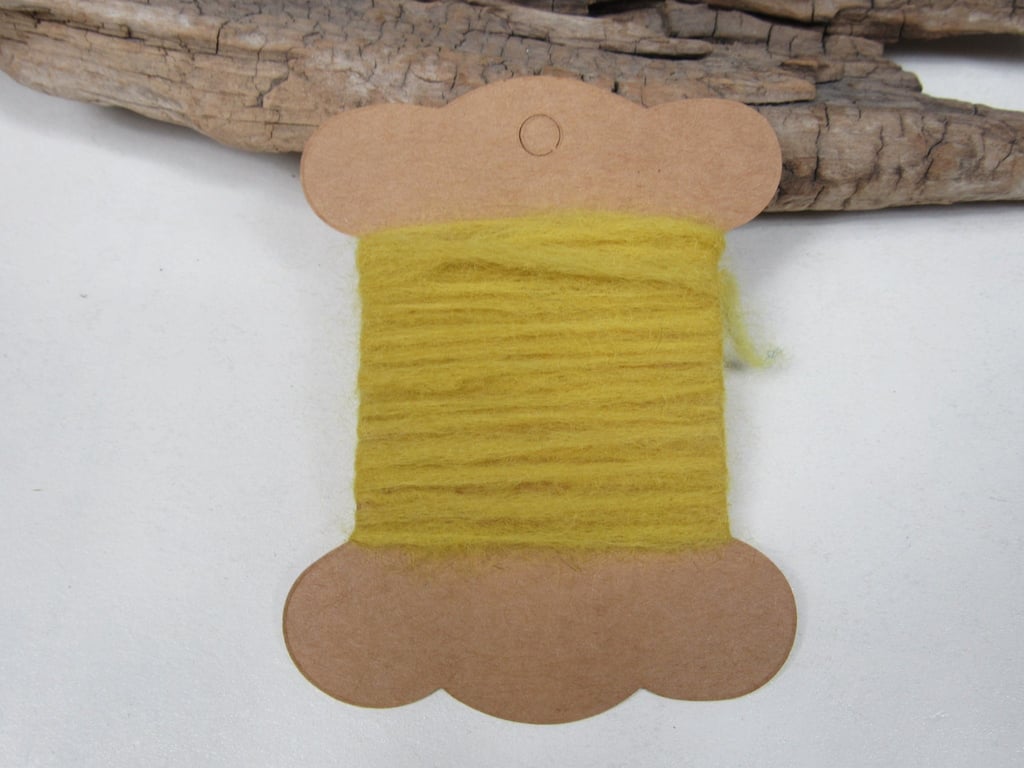 Hand Dyed Natural Dye Pure Wool Weld Yellow Couching Thread
