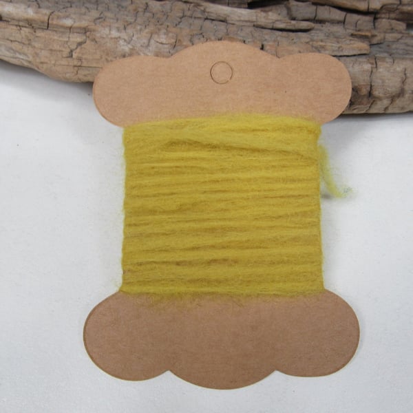 Hand Dyed Natural Dye Pure Wool Weld Yellow Couching Thread