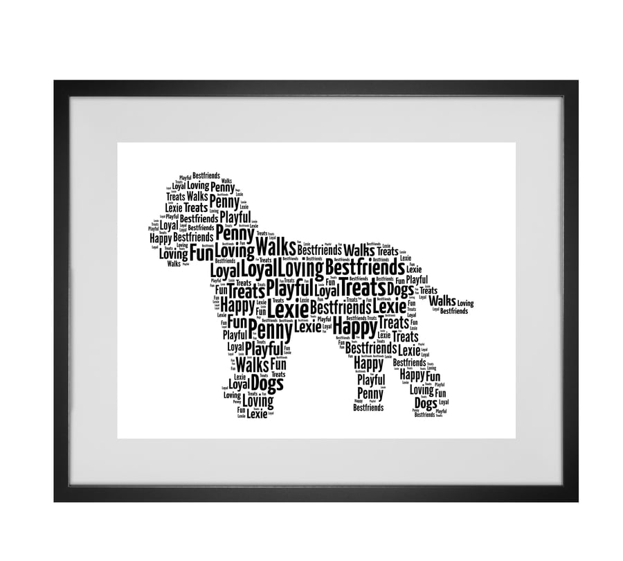 Personalised Cockapoo Cavapoo Dog Design Word Art Gifts 