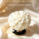 Large White Flower Candle 