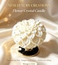 Large White Flower Candle 