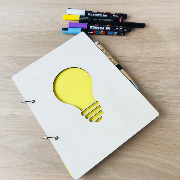 A5 eco friendly bright ideas notebook and pen