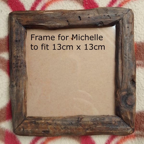 13cm x 13cm frame in recycled wood