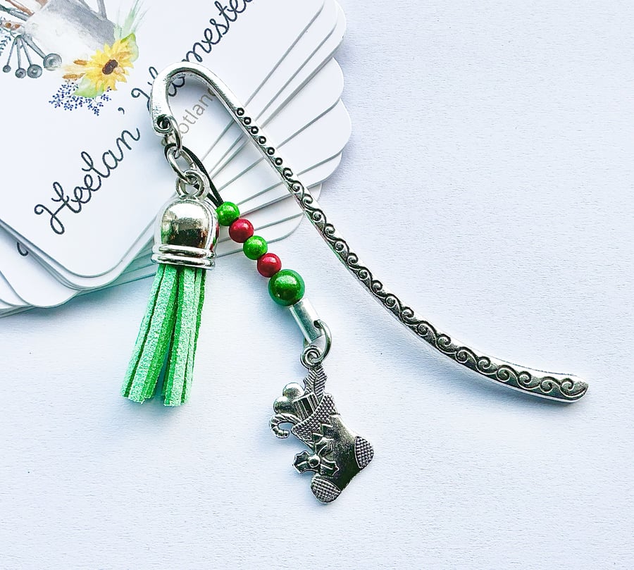 Christmas Stocking. Christmas Bookmark. Metal Bookmark. Bookmarks. Stockings.