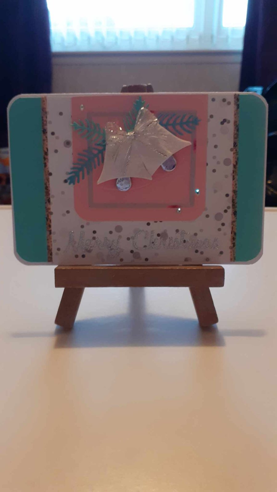 Pink and White Christmas Card