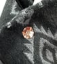 Poppy Brooch, Copper and Sterling Silver Lapel Pin