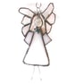 Angel Star Suncatcher Stained Glass White Handmade 023 - Image 2