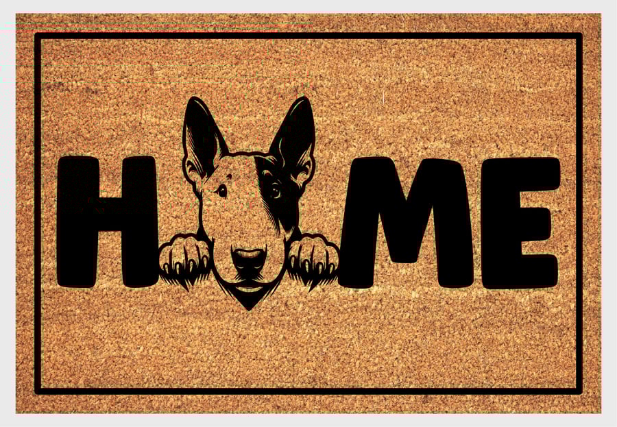 Bull Terrier Home Door Mat - Bull Terrier Dog Doormat - 3 Sizes