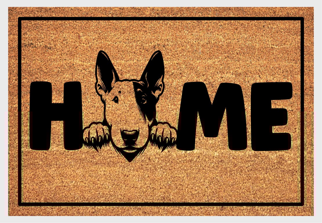 Bull Terrier Home Door Mat - Bull Terrier Dog Doormat - 3 Sizes