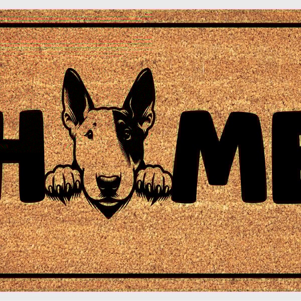 Bull Terrier Home Door Mat - Bull Terrier Dog Doormat - 3 Sizes