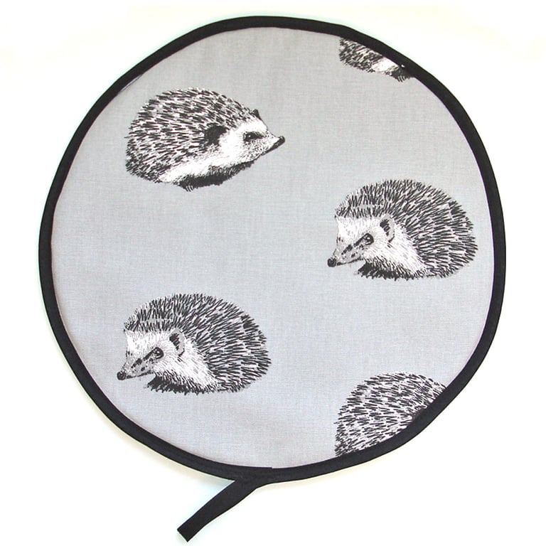 Hedgehogs Aga Hob Lid Mat Pad Cover Aga 60 With Loops Surface Saver Grey Black