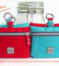 Waterproof Dog Treat and Poo Bag Pouch - two compartments inside - RED - Image 2