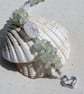 Green Prehnite & Crackled Clear Quartz Gemstone Beaded Bracelet "Apple Dew" - Image 4