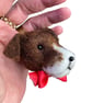 Needle felted Dog head bauble, brindled staffie, christmas decoration, pet gift - Image 8