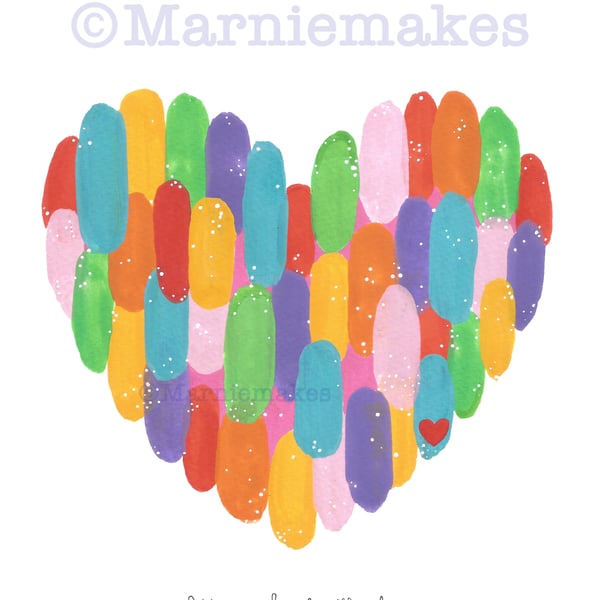 Fill Your Heart With Colour - A5 Giclee Print 