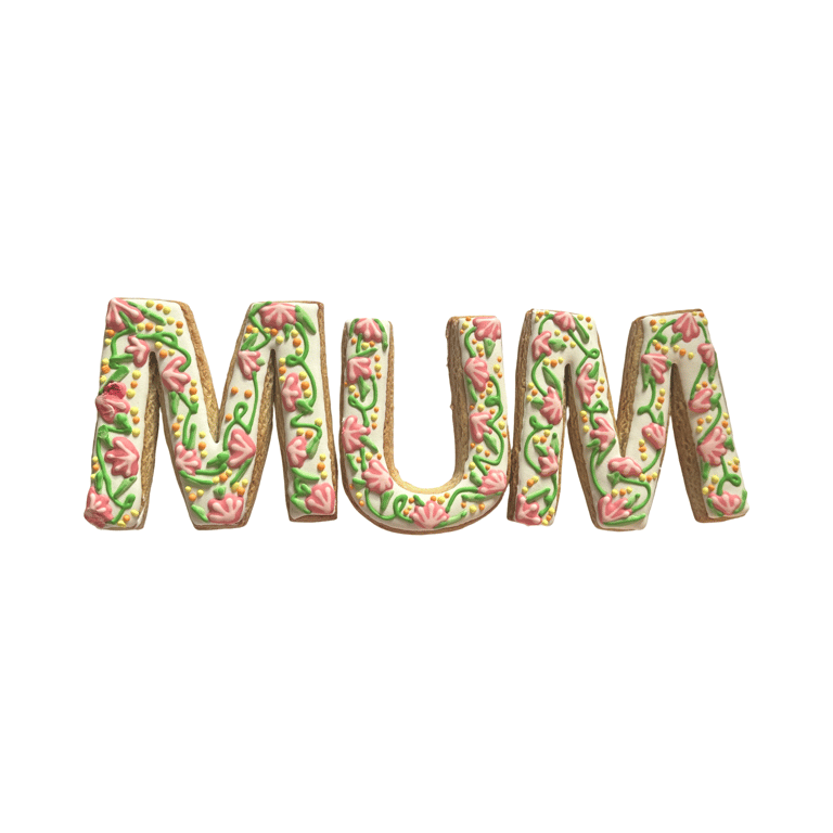 Floral MUM Cookie Set — Handmade Decorated Biscuits — Gift for Mum