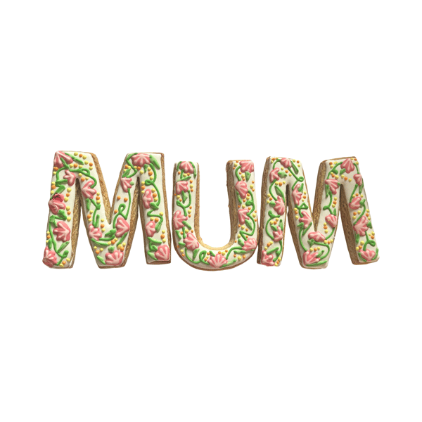 Floral MUM Cookie Set — Handmade Decorated Biscuits — Gift for Mum