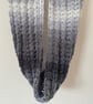 Monochrome Infinity Scarf - Handmade Crochet - Black Sparkly - Womens Scarves - Image 7