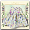 Lavender Flowered Cross Over Front Dress