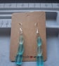 green sea glass earring
