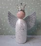 Silver Angel peg doll