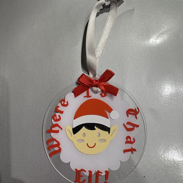 Elf Flat Christmas Ornament 