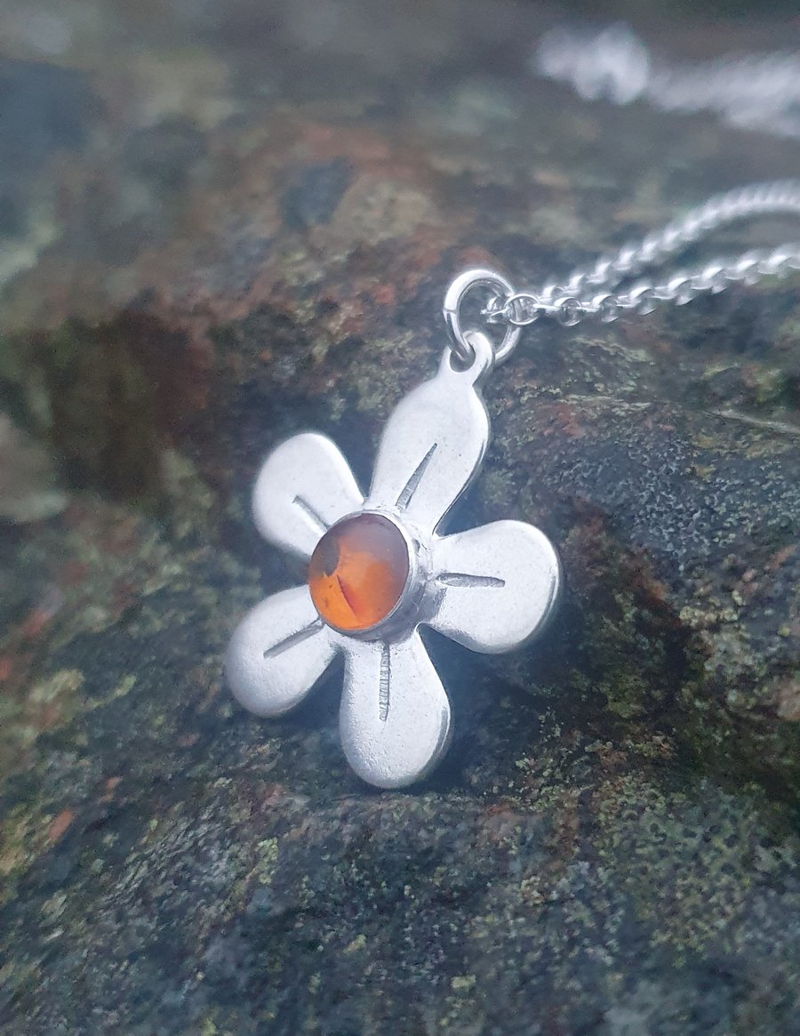 Amber Blossom Necklace 
