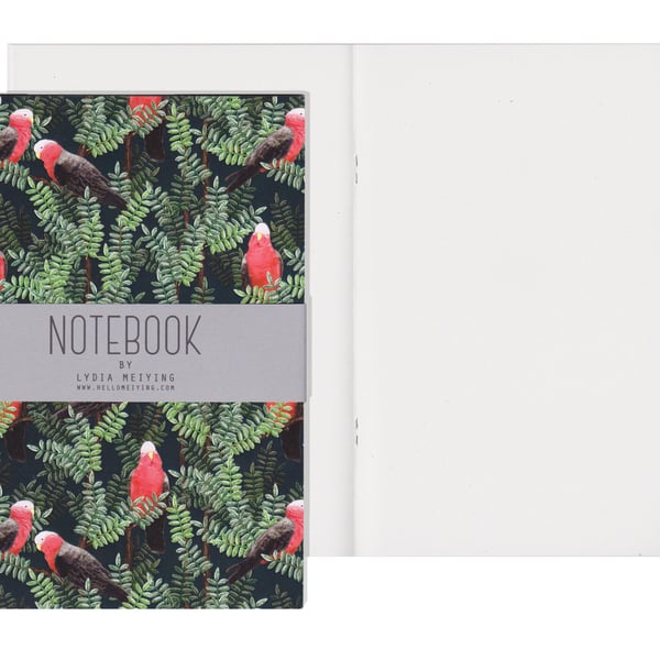 Plain Pages A5 Notebook - Galah Red
