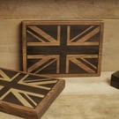 Reclaimed Rustic Wood Union Jack Wall Art, Handmade Timber Décor, British Flag