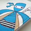 embroidered ninja notebook