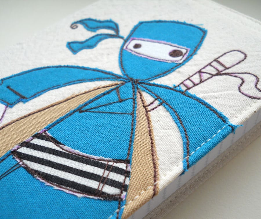 embroidered ninja notebook