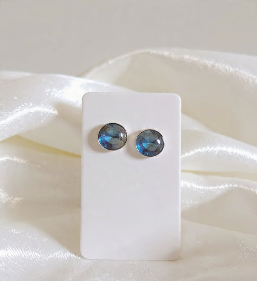 Labradorite Cabochon Earrings