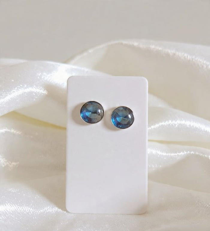 Labradorite Cabochon Earrings