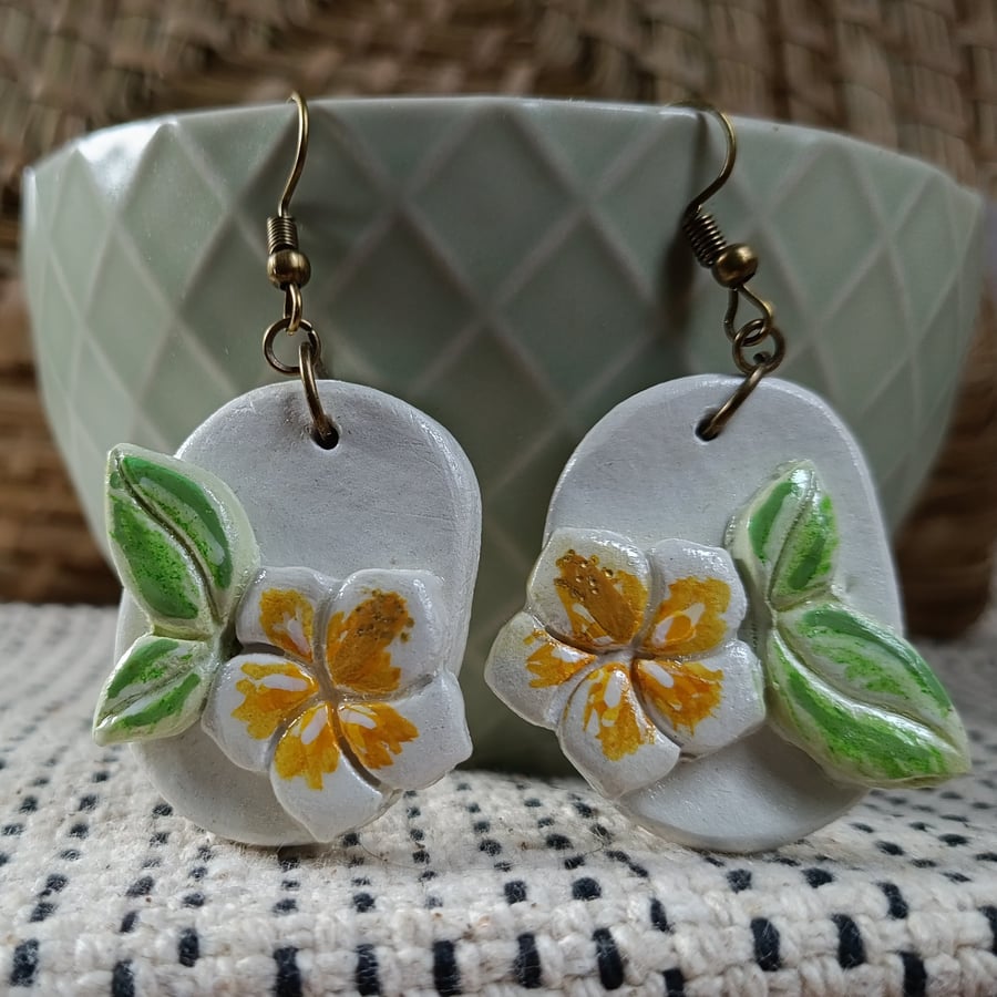 West Coast hibiscus earrings 